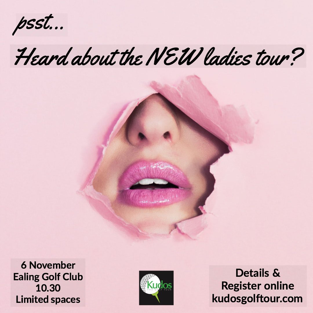 KudosGolfTour's tweet photo. Ladies Pro golf competition 
6 November
Ealing Golf Club - 10.30 start 
£120
Register on line for this and other events

 #kudosgofttour #kudosgolf #juniorgolf #ladiesgolf #ladygolfer #progolfer #professionalgolfer #mensgolf https://t.co/mVBevdiFfA