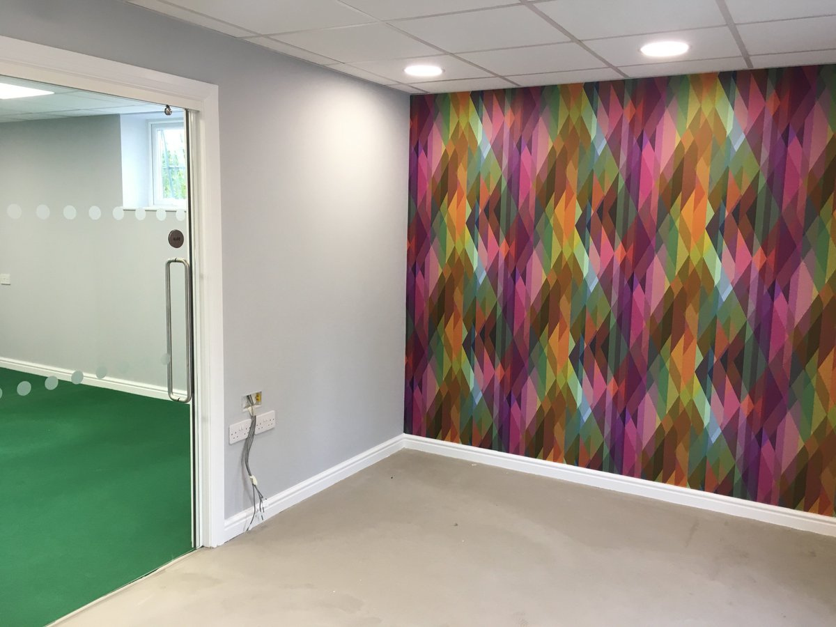 WaldorfFarrow's tweet photo. What a difference a week makes! New reception area is looking great! Flooring, feature lighting and signage to be installed this week then we are ready for handover. #interiordesign #officedesign #designandfitout #projectmanagement #Norfolk #reception #coleandson https://t.co/WjSSz7GRN6