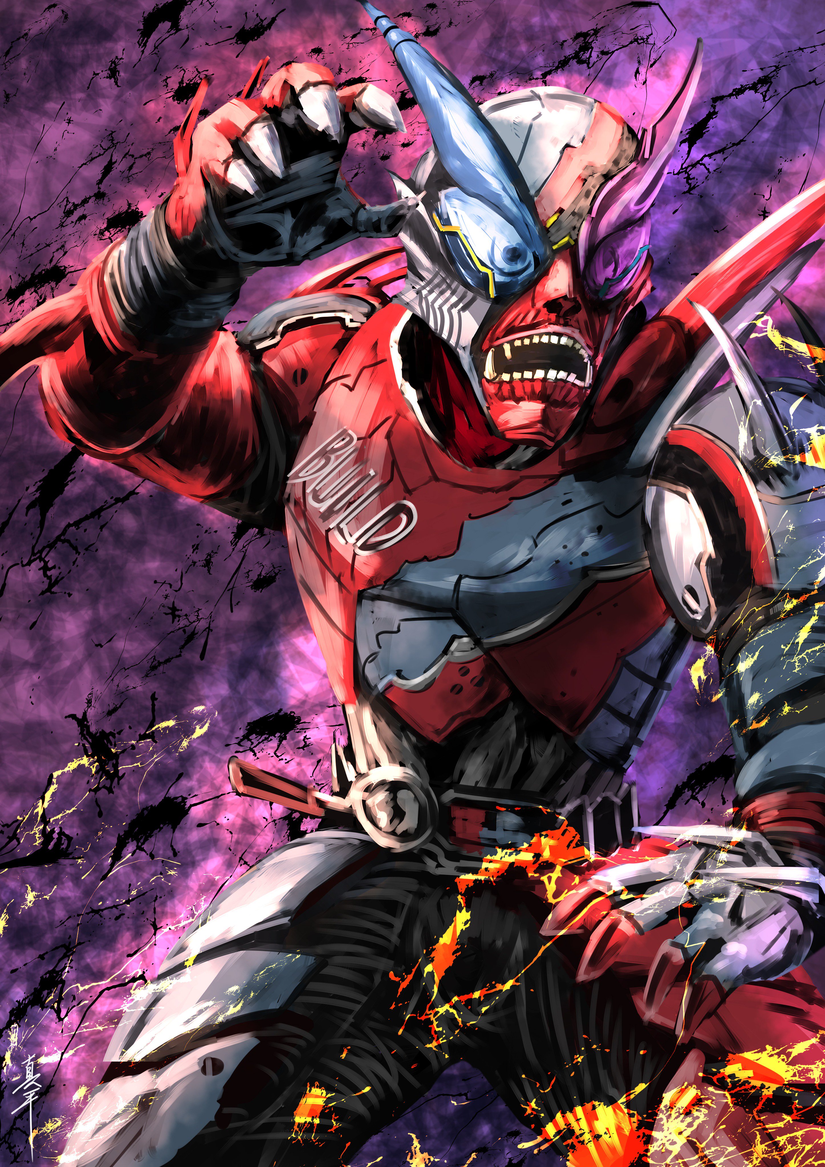 真平 Illustrator アナザービルド 描きました ライダー怪人化はカッコイイ 仮面ライダージオウ 仮面ライダービルド T Co Tho0r5zavb Twitter