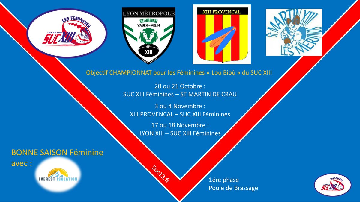 CavaresSuc13's tweet photo. Nouveau le calendrier brassage est sorti pour nos filles
#Loubioù #SUC13féminines #rugbyféminin @FFRXIII https://t.co/lz4JGR4GIM