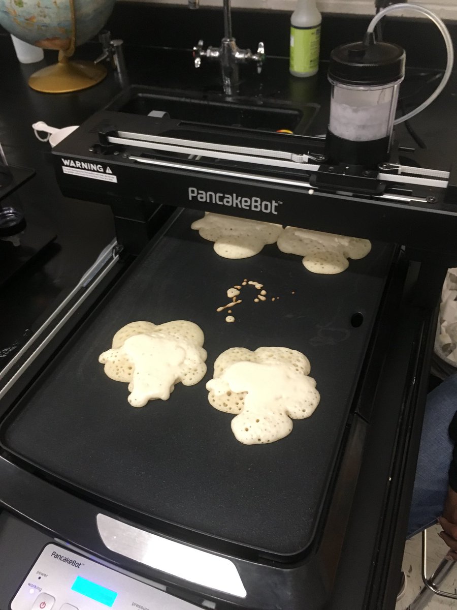 understanek's tweet image. The future is here! #pancakebot @MonticelloHigh
