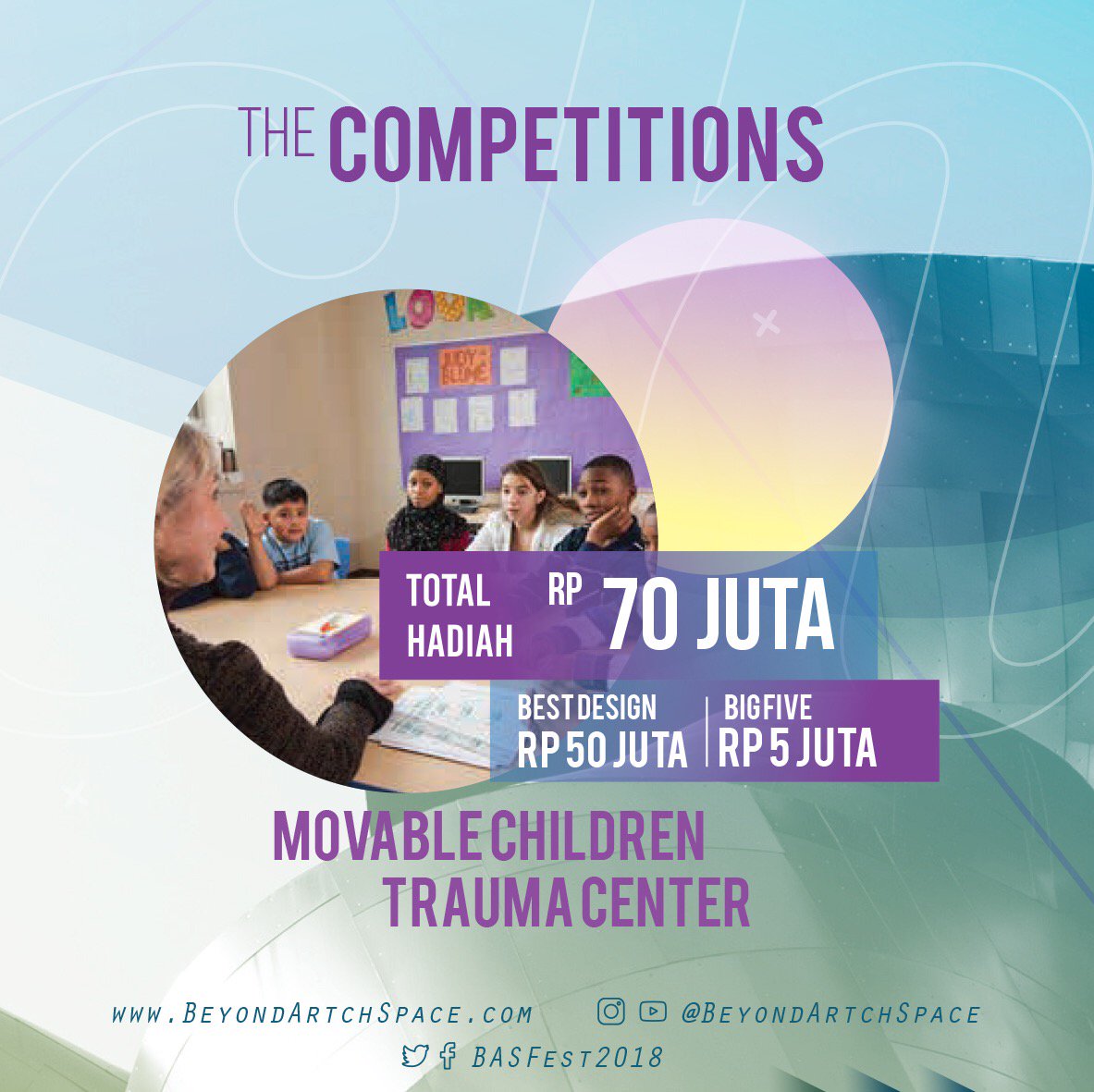 BASFest2018's tweet photo. [ T H E C O M P E T I T I O N S ]
_
MOVABLE CHILDREN TRAUMA CENTRE - this competition is for Indonesian Architecture Student 📐
-
Join our Beyond Artch Space 2018 Competitions now! Click link below👇
https://t.co/zFy01o0tWA … https://t.co/v3xeH2tlF5