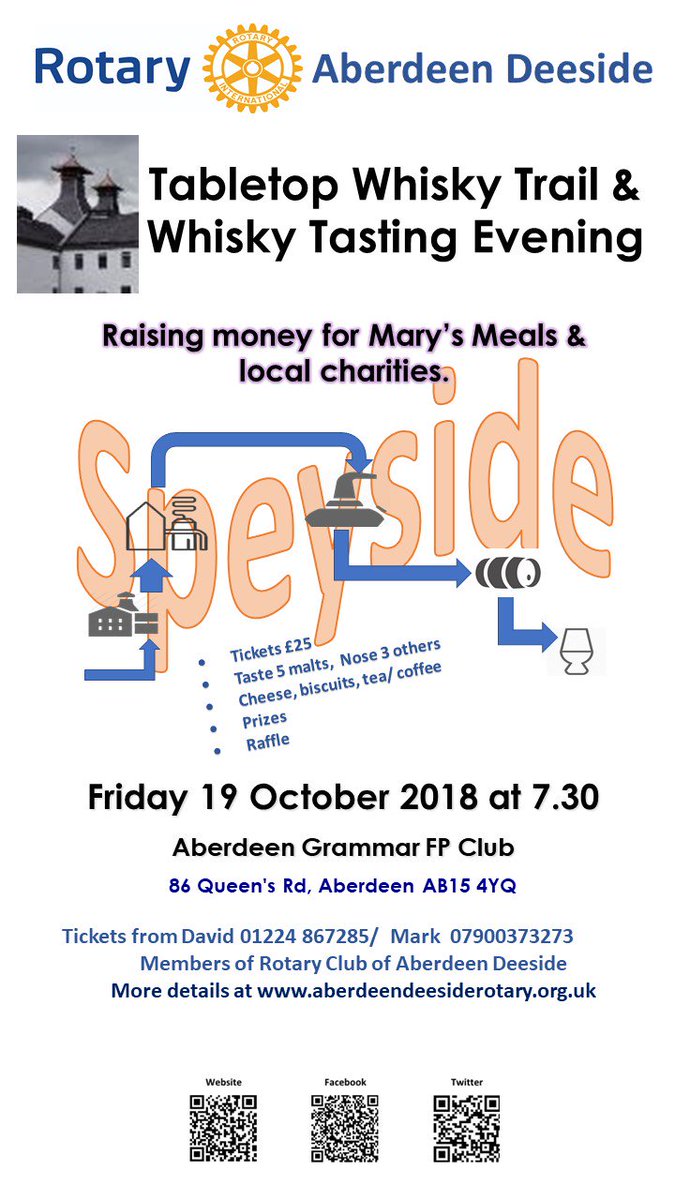 rotarydeeside's tweet photo. Only two weeks to go to our Whisky Tasting event.  More details and how to get tickets at https://t.co/rVUOZadwlF. https://t.co/eOKZC6Tm1g