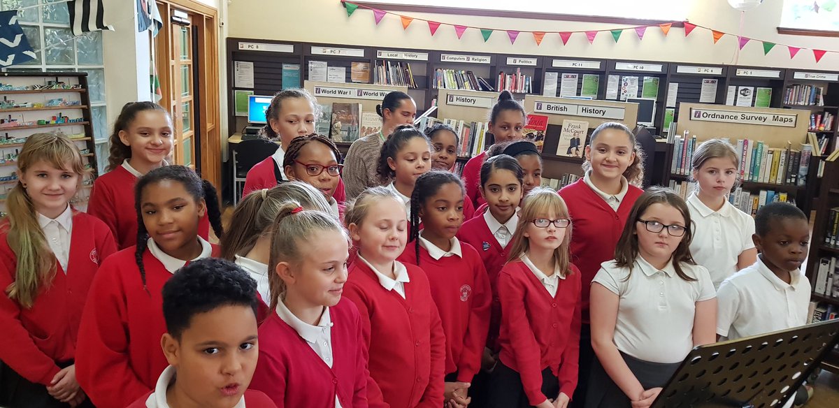 Goodall_Miss's tweet photo. A massive well done to the Year 5/6 Singing Group and the Tabla Group for performing at Thimblemill Library this afternoon as part of National Libraries Week. @UplandsManor #nationallibrariesweek #thimblemilllibrary https://t.co/Se6oMZIBUg