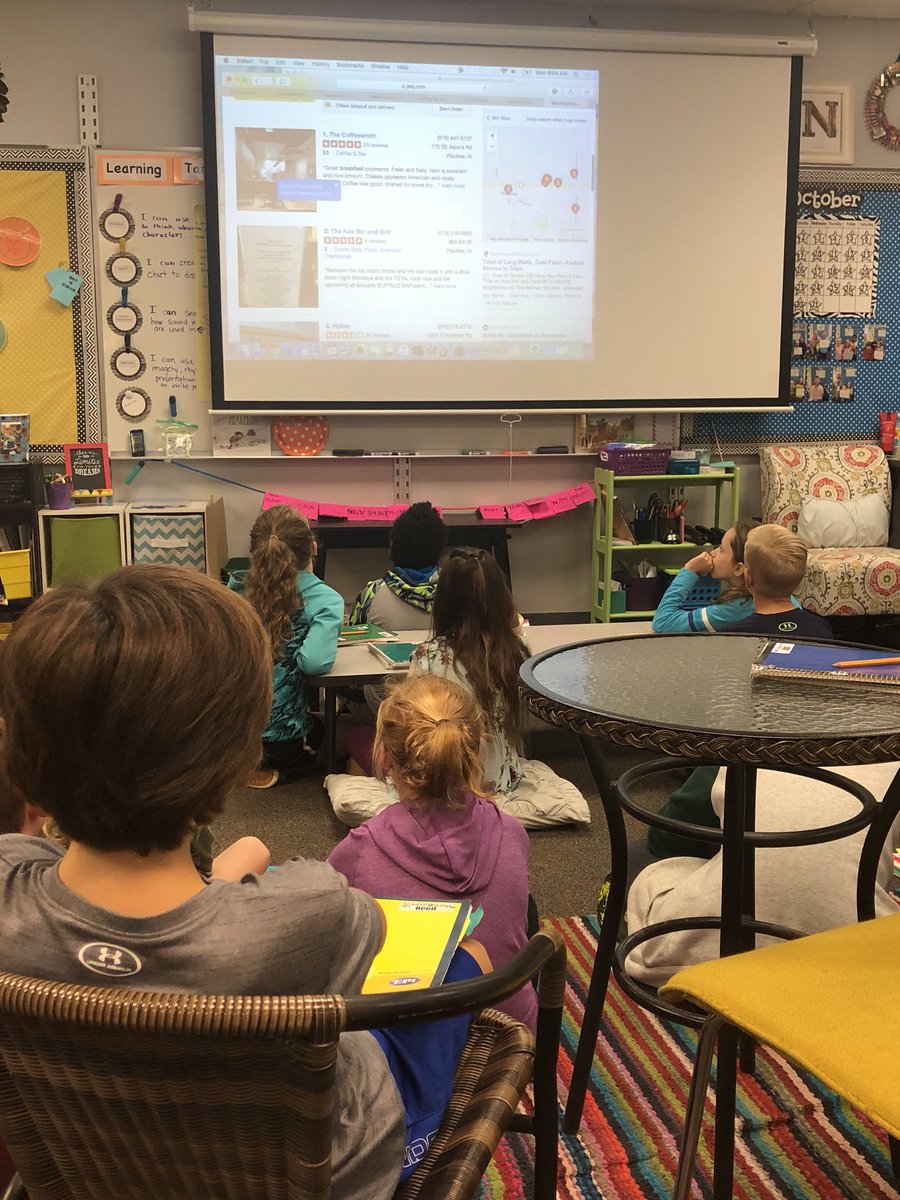 teamwilkerson's tweet photo. Our student teacher’s brother works at Yelp in Arizona. He talked to us today about his job, quality reviews, and we even wrote some of our very own opinions supported with evidence. https://t.co/gexWOtKUff