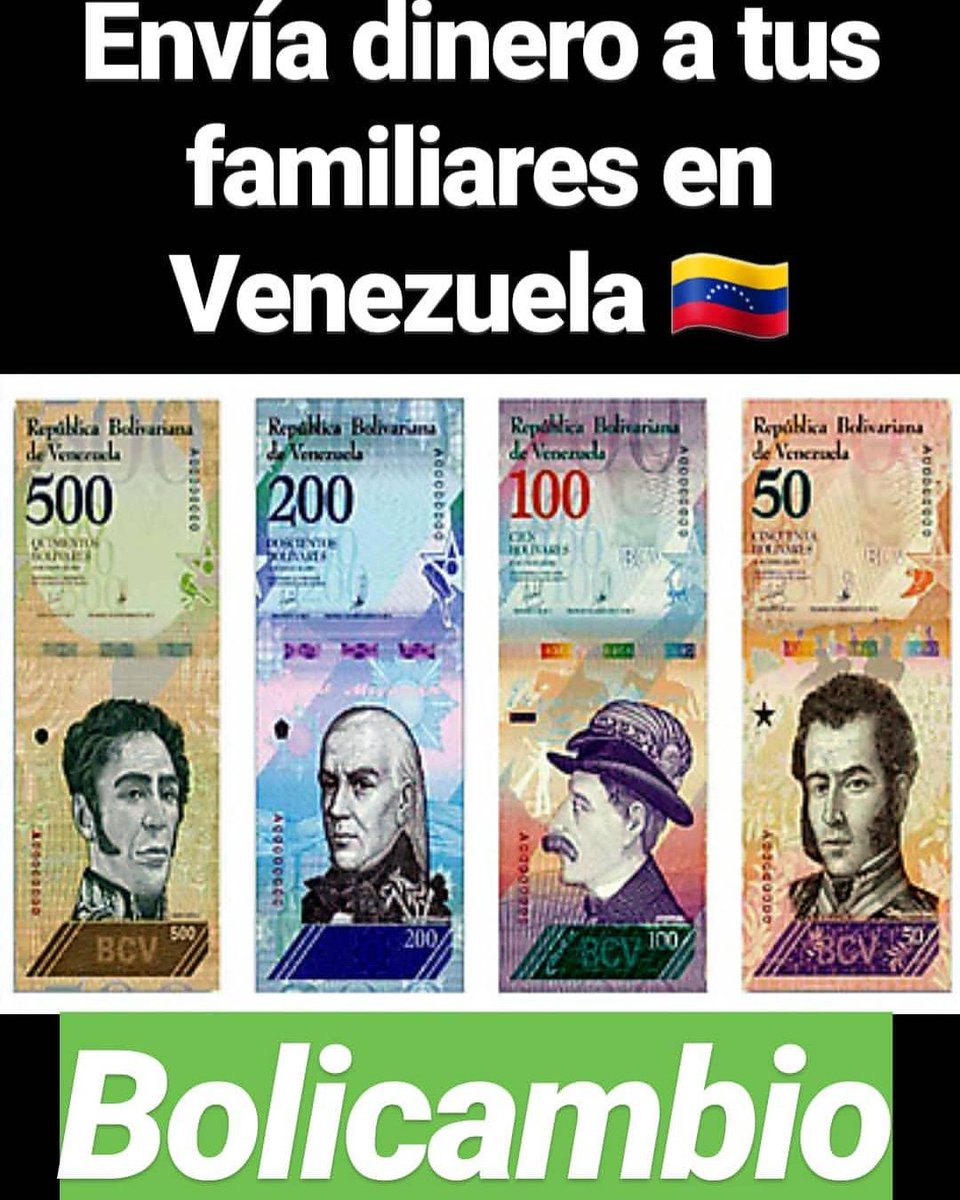 BoliCambio's tweet photo. Bolicambio enviamos remesas a #Venezuela
Tasa del día en la página https://t.co/OVMgg4Zw9o
#venezolanos #remesas #CasaDeCambio #enviodedinero https://t.co/pKRT7tTz2B