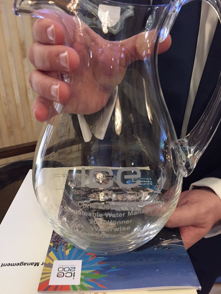 Waterwise's tweet photo. Very pleased to have won the Chris Binnie Award for our Water Efficiency Strategy for the UK at the #ICEAwards https://t.co/quxG3dlbMI