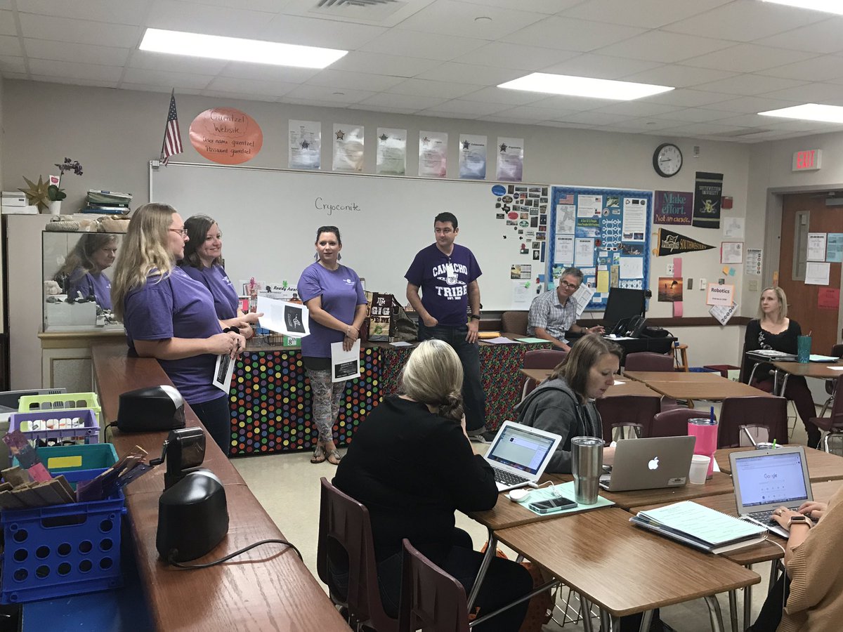 genasfleming's tweet photo. STEM Innovators presenting STEM in PLCs! #CIC @Camacho_Elem https://t.co/skzQipjaGW