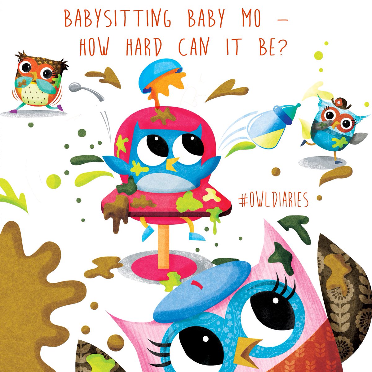 BecElliott's tweet image. When you babysit your baby brother thinking it will be easy. A sneak-peak at #owldiaries book 10 due out in February! #babysitting #scholasticbranches