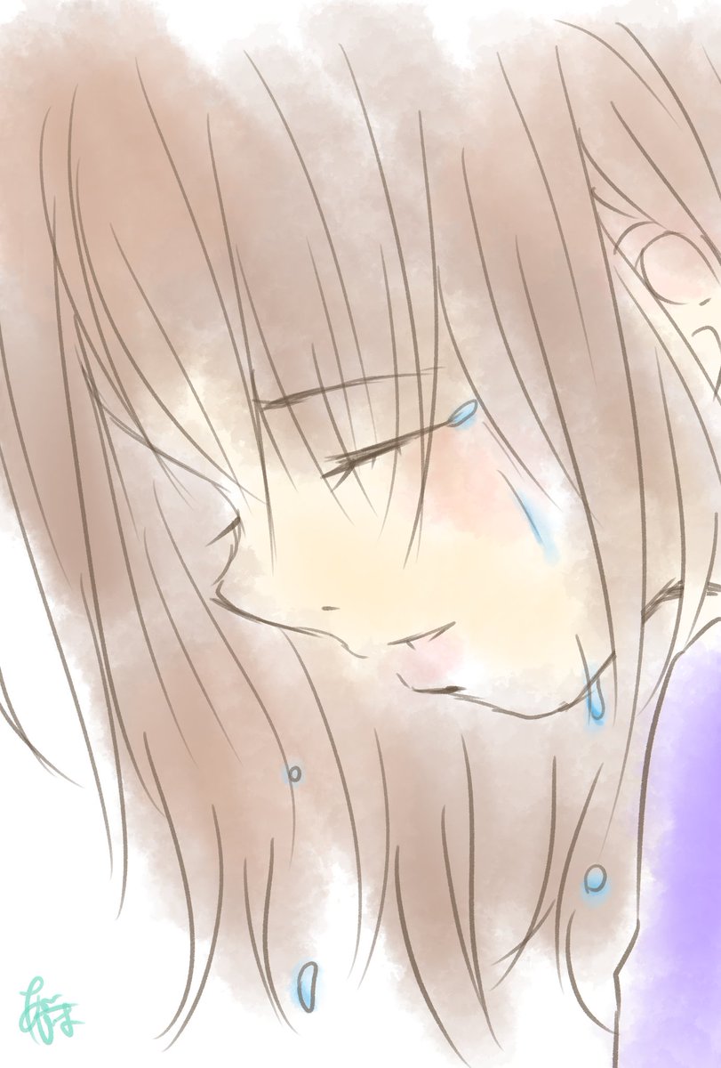 愛島 理由なんて話さなくていいから 泣きたい時は 泣けばいい イラスト お絵かき 女の子