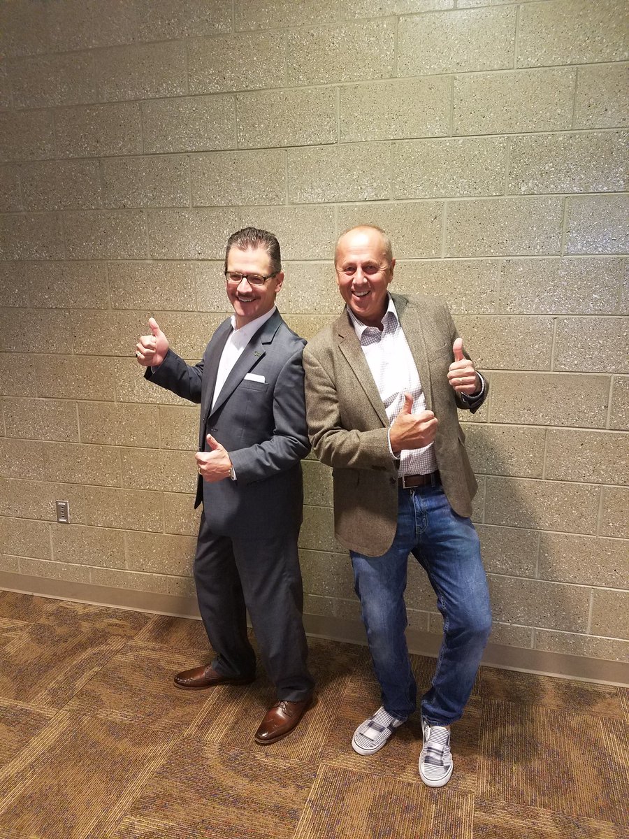 It may be Columbus Day to most, but today here at OCC Economic and Workforce Development it is Chief Financial Credit Union's first ever Sales and Service Training Day. 

Our Chancellor Peter Provenzano welcomed Chief's CEO Tom Dluzen in a fun way.