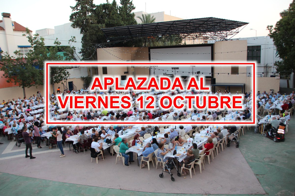 AytoAlhama's tweet photo. ❗️ATENCIÓN: aplazada la merienda de los mayores al viernes 12 por previsión de lluvias https://t.co/hGJw1WXxRn https://t.co/b1Bo2nvIpe