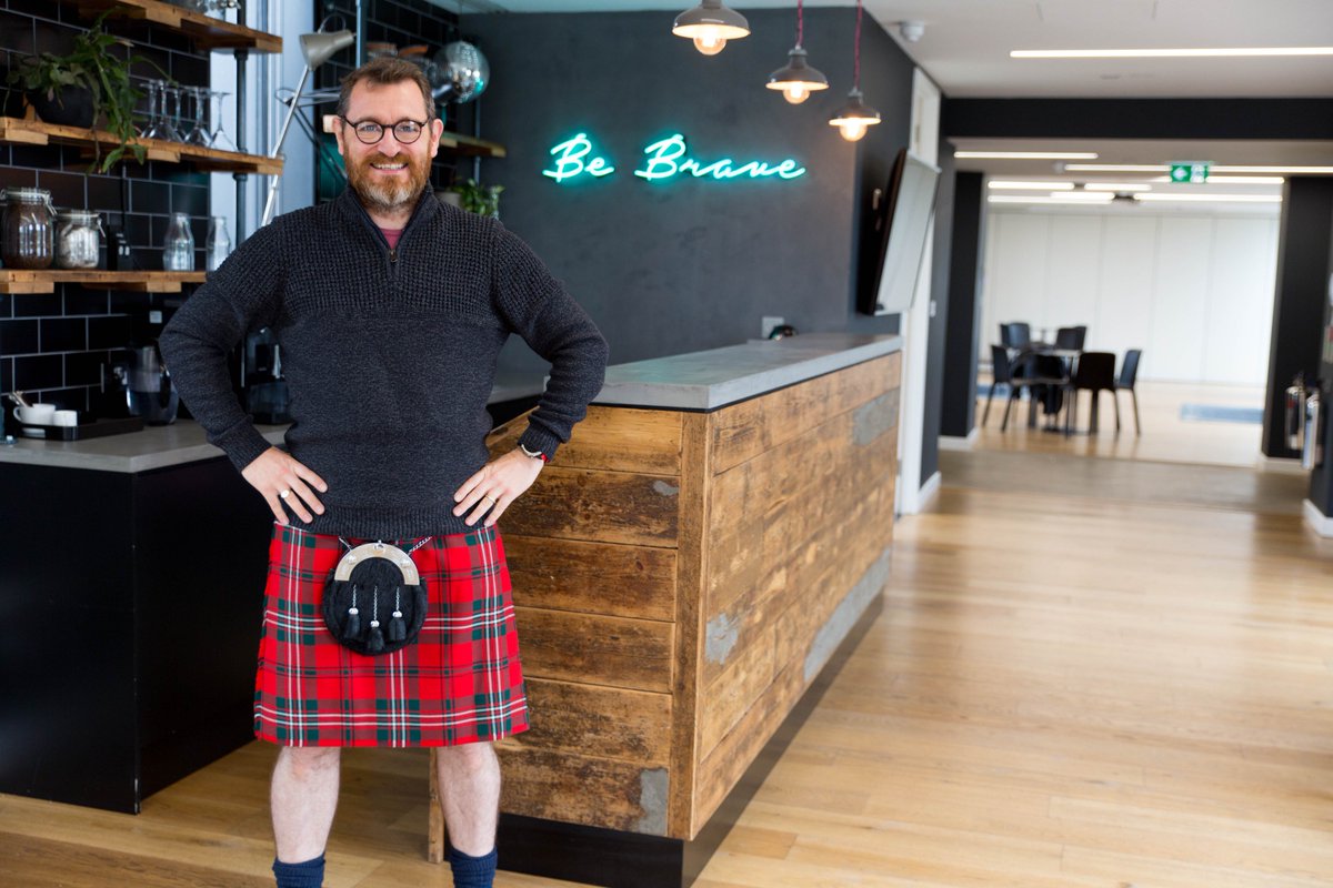 MVFGlobal's tweet photo. Last Friday night six MVFers slept out at #ByteNight2018 and raised more than £6k for Action For Children. Our Client Operations Manager Scott pledged to wear his kilt to work all this week if he hit his fundraising target... and he smashed it! https://t.co/4nYrtmtldM