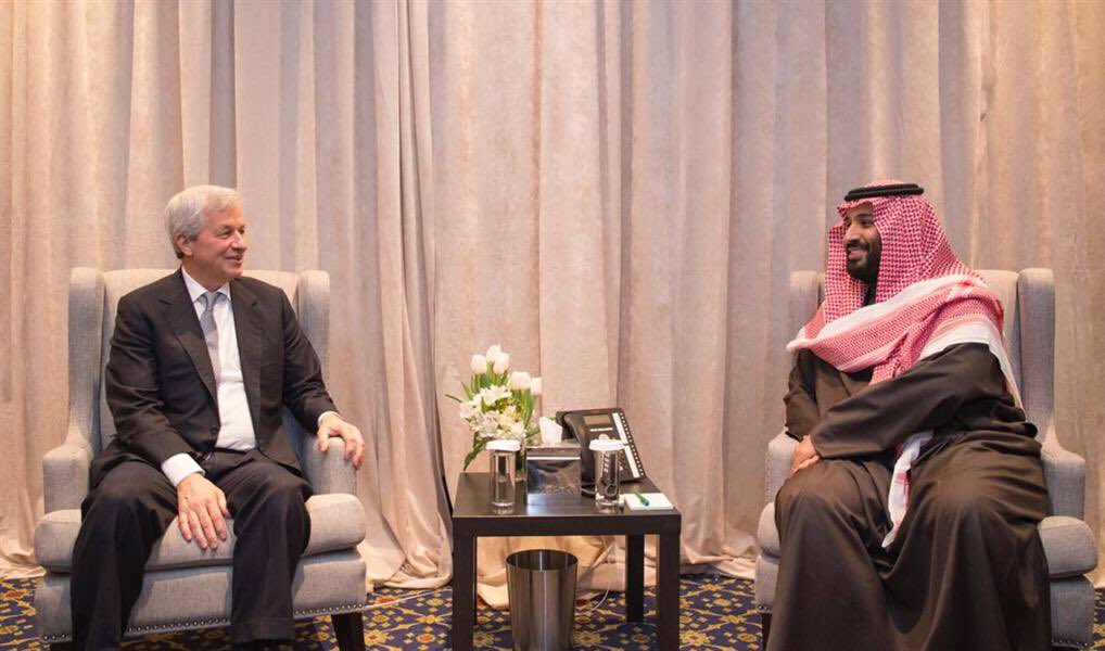 We all want someone to look at us the same way that Jamie Dimon and Mohammad Bin Salman Al Saud look at each other.