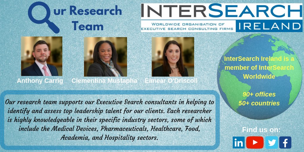 InterSearchIE's tweet image. Meet our dedicated research team! 

#executivesearch #InterSearch #recruitment #researcher @InterSearch_ORG