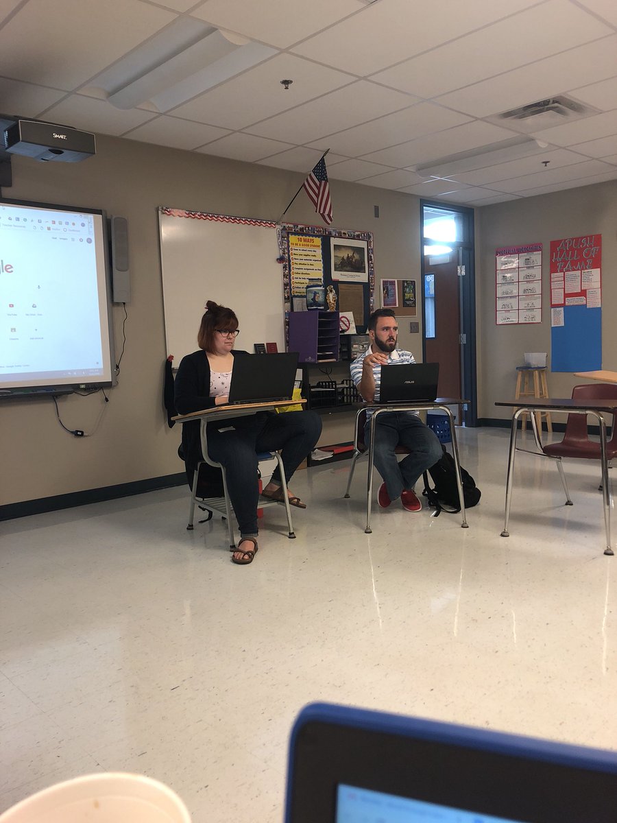 MsHilmasMMS's tweet photo. Great conversation going on in Room 604. How do we provide extra support to those students who are not on an IEP? How does that look in a co-taught classroom? Explo classroom? High school classroom? #LeadLearnMPS https://t.co/2DQmG1hBly