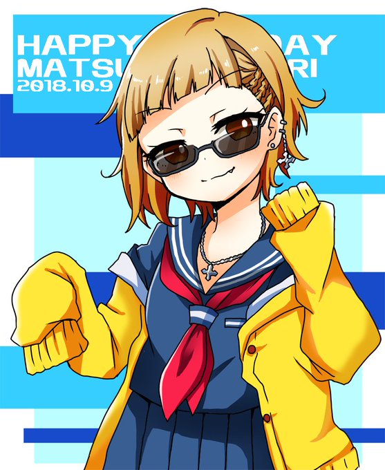 名倉紫紀さんがTwitterに投稿した三森マツリ(ゾンビランドサガ)のイラスト。