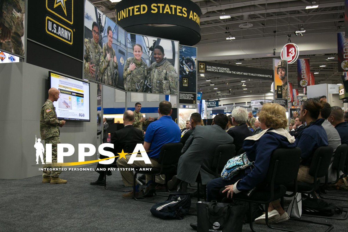 Don't miss IPPS-A in the Warrior's Corner TODAY at the #AUSA Conference. If you can't be there in person, watch LIVE from the Livestream on Facebook! #USArmy #IPPSA #AUSA2018 #WarriorsCorner 
go.usa.gov/xP8Qj