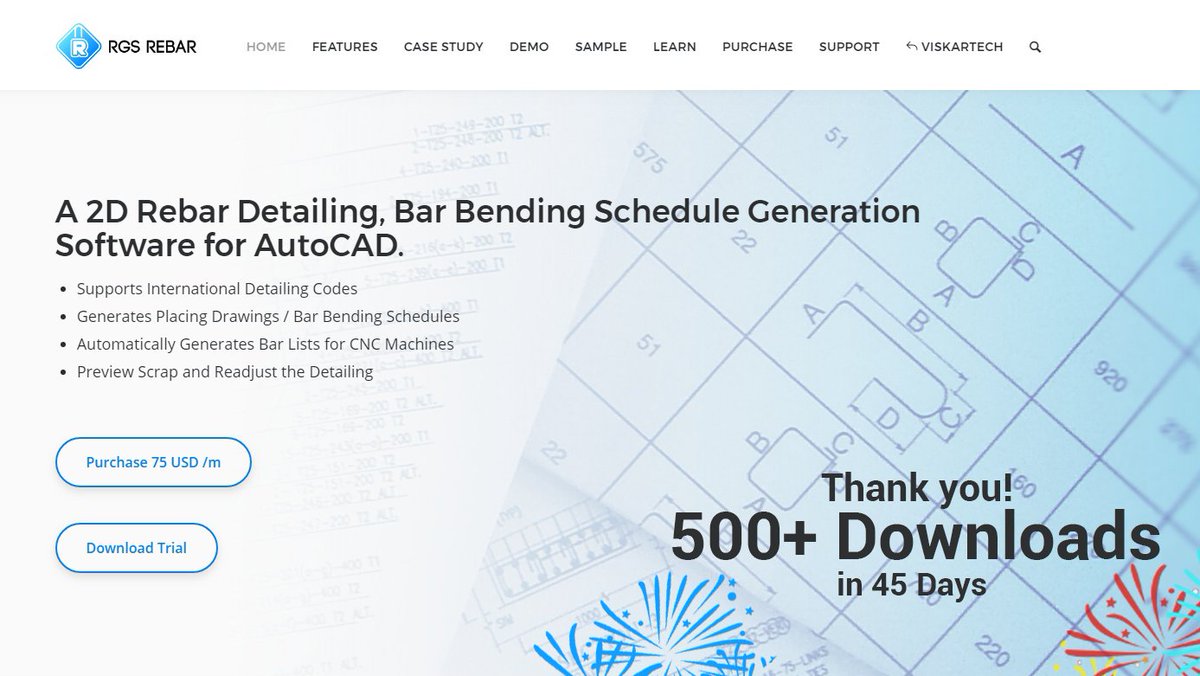 TechViskar's tweet image. You Made it possible!! 500+ Downloads in 45-Days.Thank You!
To Download the free trial bit.ly/2y7f86C

#trials #rebar #rebar_detailing #thank_you #500_downloads #rgs_rebar #viskartech