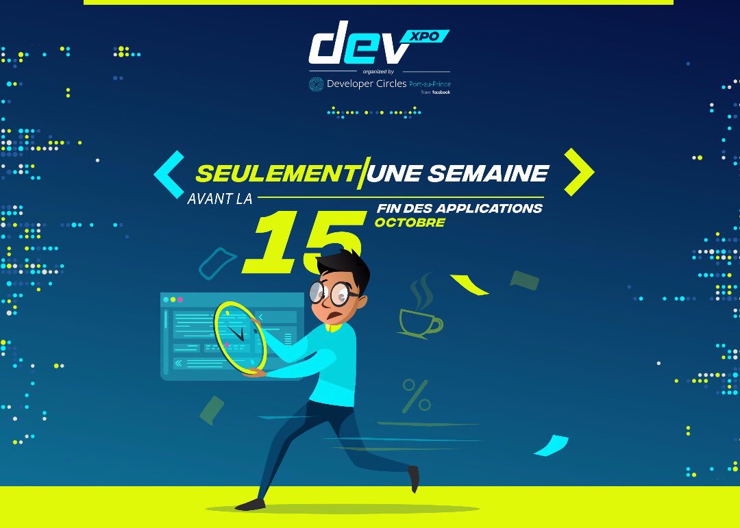banjHT's tweet photo. Une occasion unique de faire connaître cette application sur laquelle vous travaillez avec tant de passion! Pas de Hackaton. Juste une exposition de votre produit déjà existant. Les inscriptions sont ouverts seulement jusqu’au 15 octobre. Cliquez ici: https://t.co/lswFdXXRrI https://t.co/AJfF7s74EE