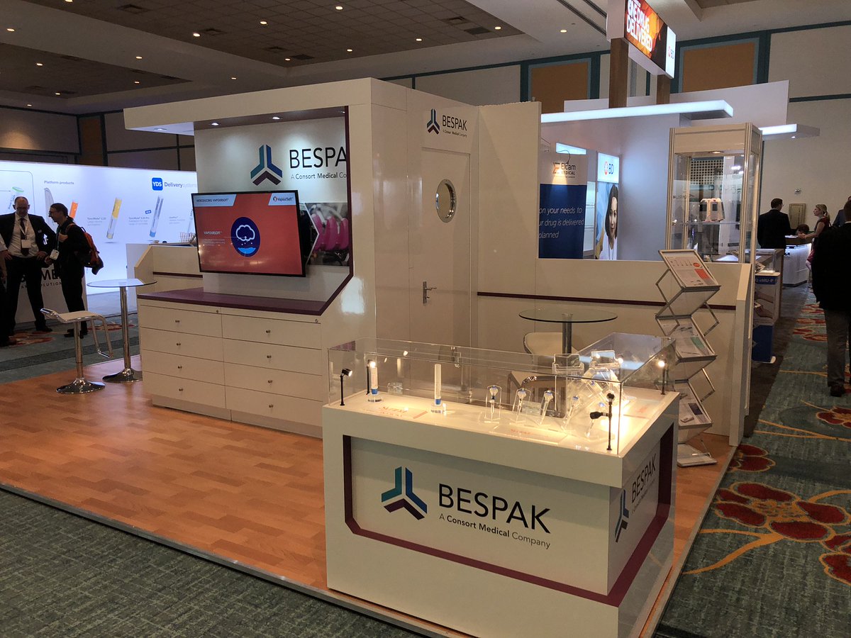 AbovelineLtd's tweet image. Over the weekend the Aboveline team completed the build up of an exhibition stand for @Bespak_ at #PDAPFS We love the stand and hope everyone over the next couple of days continue to enjoy the event! 
#bespak #pharmaceutical #exhibition #exhibitionstand #event