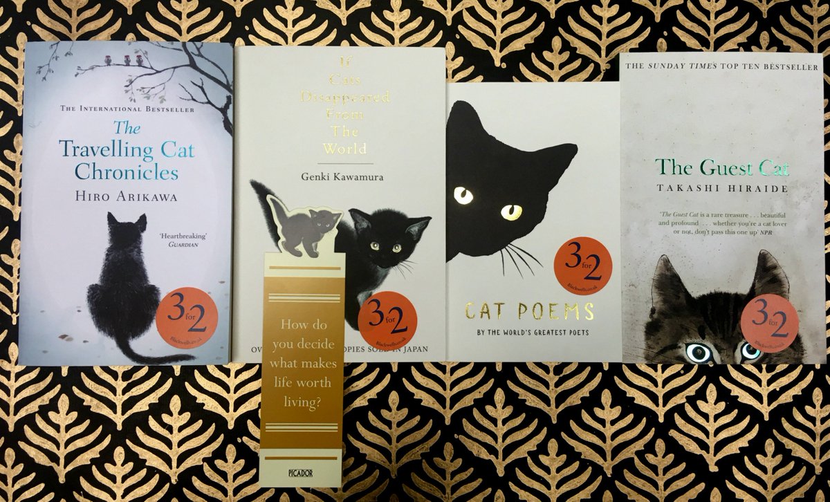 heffersbookshop's tweet photo. Four books about cats: The Travelling Cat Chronicles, If Cats Disappeared from the World, Cat poems and The Guest Cat. They're on three for two - so which three would you choose? #mieow #cats #booksaboutcats #catlovers @The_Blue_Cross @Icloudmandy @nicolaupsonbook @Wood_Green https://t.co/PBTv5CX1wT