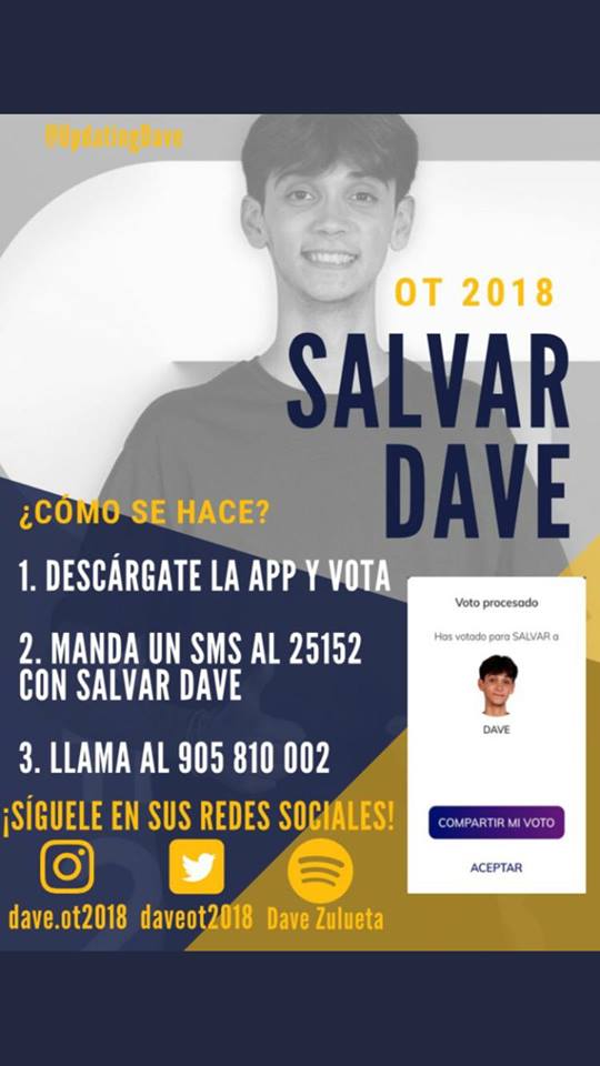 LilyWhiteQueen's tweet photo. #OT2018 #SalvarDave #DaveSeQueda #OTDirecto8OCT https://t.co/t22514Tr7U