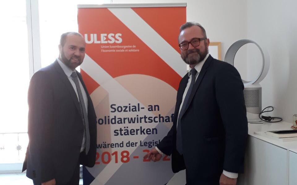 ItierCh's tweet photo. Visite avec @nicolasschmit2 de la nouvelle Maison de l'économie sociale et de l'innovation sociale, qui est un projet porté par @6zero1_SA.
Un incubateur et un espace de coworking pour les entreprises sociales, bravo au @gouv_lu pour cette ambition pour l'#ESS !
#Europe #ULESS https://t.co/jR8J5s7O2h