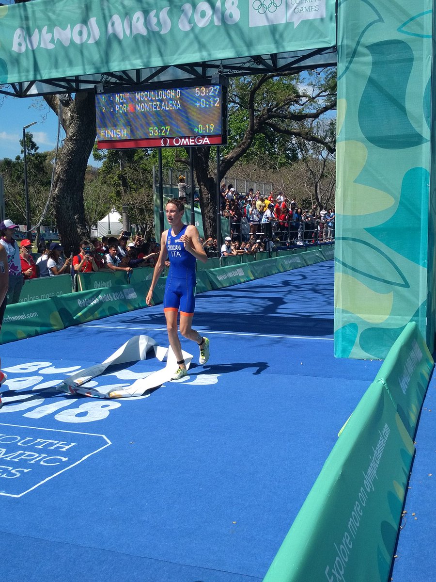 vitasportivait's tweet photo. È BRONZOOO!🥉🇮🇹
Alessio #Crociani conquista il podio nella gara di #triathlon!
Terza medaglia per l'Italia, grande Alessio!💪🏻
#BuenosAires2018 #YouthOlympics https://t.co/uK5y395MdE