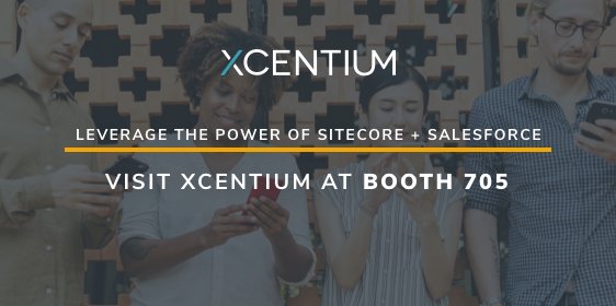 XCentium's tweet photo. Harness the power of #PredictivePersonalization with #Sitecore and #Salesforce. Join #XCentium for a special presentation tomorrow at 10:30 am and Wednesday at 1:30 pm, at booth 705, or schedule a private appointment at 
https://t.co/9ElR0YsxSN https://t.co/lyOOkpQtpK
