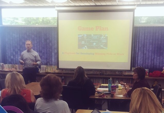dsusdPLN's tweet photo. Our fearless leader facilitating a Game Plan for effective PLCs at @Mad_Patriots Go, Mike! ππ @DesertSandsUSD #dsusdPDday https://t.co/HMahD8b3fg