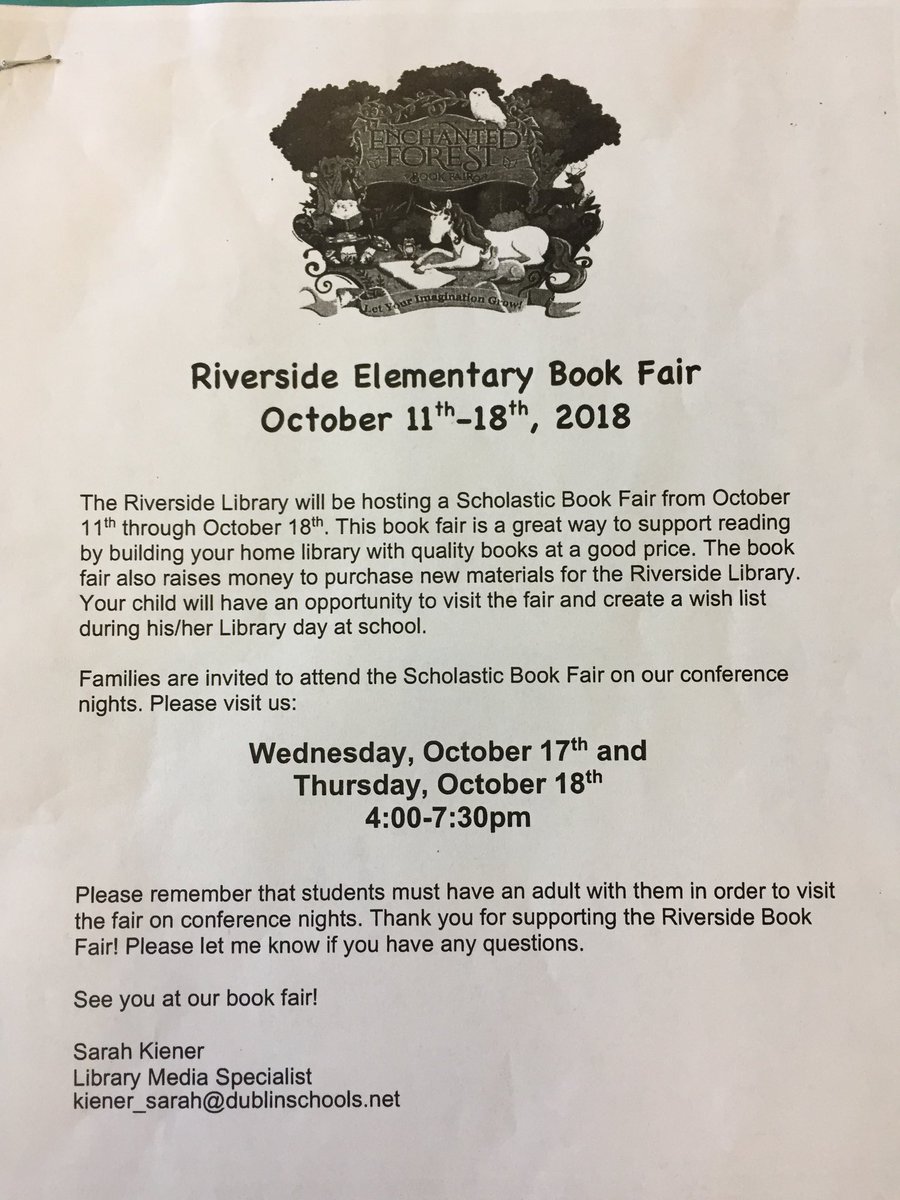 RESLibrary_DCS's tweet photo. Our Scholastic Book Fair begins on Thursday! Excited for some new books! https://t.co/nFr4l8kSWh