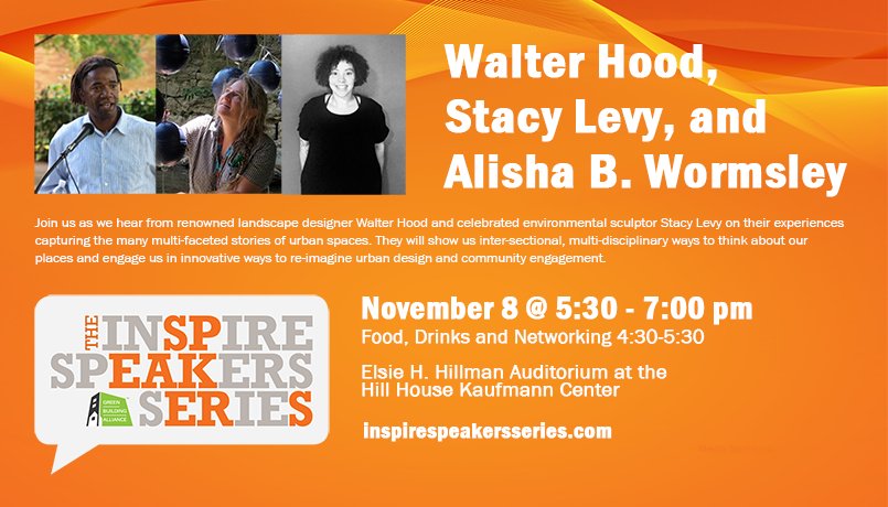 Brian Brown (He/Him) (@briansbrownjr) on Twitter photo How can an #urban #landscape preserve its community’s #history and #ecological story, all while celebrating the future?
Come find out at the next #InspireSpeakersSeries with <a href="/HDHoodDesign/">Walter Hood</a>, #StacyLevy, and #AlishaBWormsley.
RSVP HERE: buff.ly/2E930Ym How can an #urban #landscape preserve its community’s #history and #ecological story, all while celebrating the future?
Come find out at the next #InspireSpeakersSeries with <a href="/HDHoodDesign/">Walter Hood</a>, #StacyLevy, and #AlishaBWormsley.
RSVP HERE: buff.ly/2E930Ym
