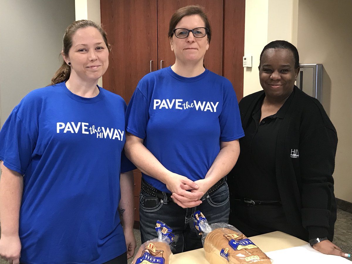 souayee's tweet photo. @HiwayFCU employees spending the day giving back. Here we just finished one round of sandwich making that will be given to the homeless. #pavetheway #hiwaygives https://t.co/X6azDo6GDm
