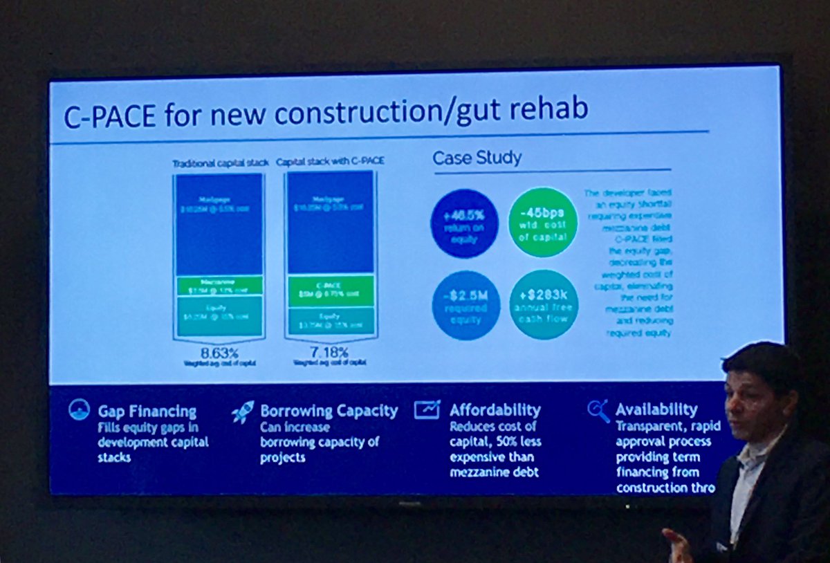 “Too good to be true?” Not at all! Aaron Kraus of @GreenworksLend explains how C-PACE is a cheap replacement in the traditional #CRE capital stack at the @MDCleanEnergy Summit’s @PACE_Alliance Forum. #cheapdebt #propertyfinance #commercialrealestate #innovativefinance