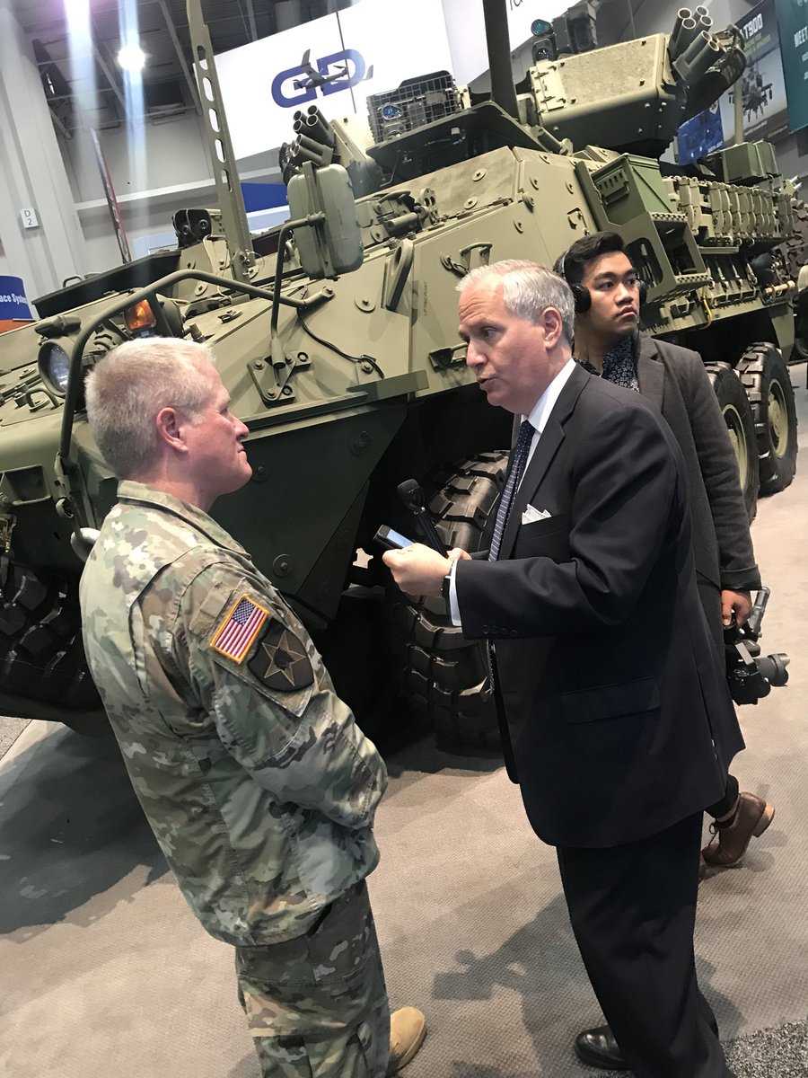 peogcs's tweet image. Maj. Gen. Brian Cummings gets ready to chat with Defense Aersopace Report on Army modernization and how we are delivering capabilities to Soldiers #AUSA2018