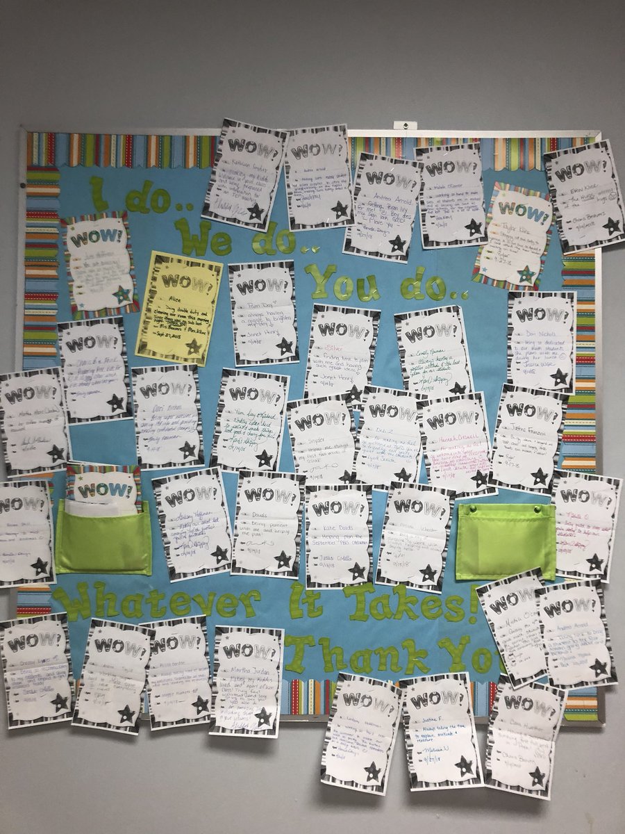 MonocacyElem's tweet photo. Staff recognizing staff for the wonderful things they do each day! #wowboard #oneteamonegoal https://t.co/WgokRqZalj