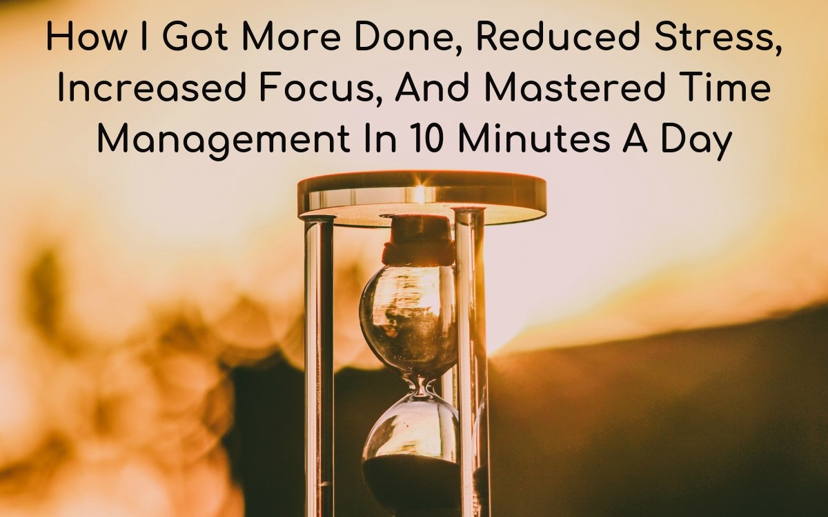 Countasign's tweet photo. How I Got More Done, Reduced Stress, Increased Focus, And Mastered Time Management In 10 Minutes A Day https://t.co/3s7yRWiUy4

#Stress #Productivity #Motivation #MondayMotivation #Timemanagement #Todolist #MotivationalMonday #esignature #paperless #countasign https://t.co/j4gi2Iamlu
