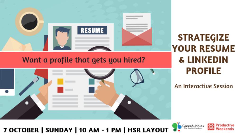 ProdWeekends's tweet photo. Wondering how to build that kickass #resume and #LinkedIn profile? 
Register as we share some industry secrets: https://t.co/vOvKFe4zX8 
#workshop #bengaluru https://t.co/a85MH1mcUt