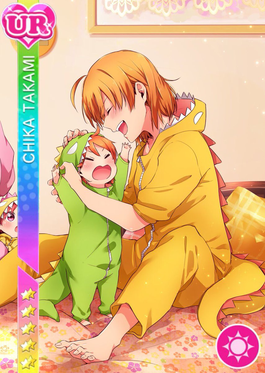 Kougi 昨日描いた絵をスクフェスur風で遊んでみた 千歌梨子新規ur 子育て編 ゲット