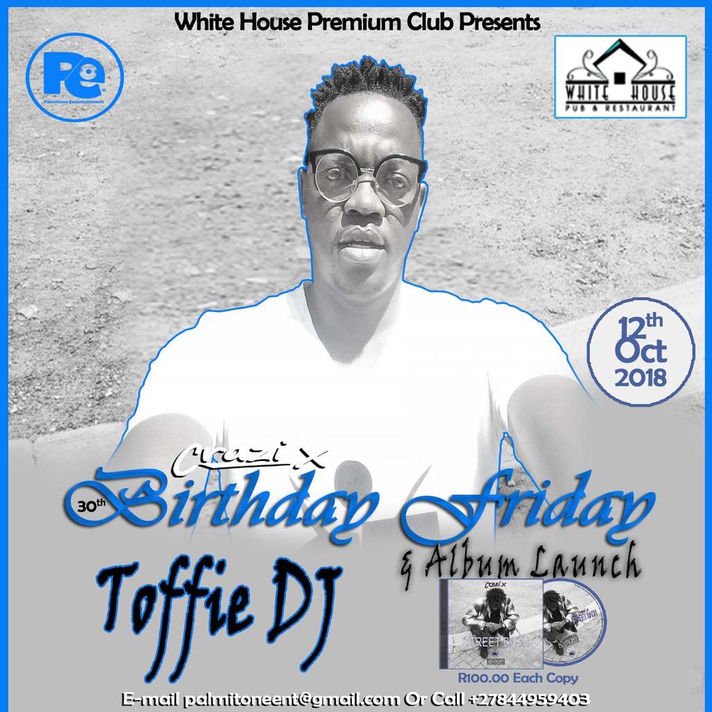 IWroteX's tweet photo. @CraziXSA Album Launch & Birthday Celebration 🎂 supported by #Mvemvisto, #ToffieDj & #CjDeep https://t.co/xC967ErLkI