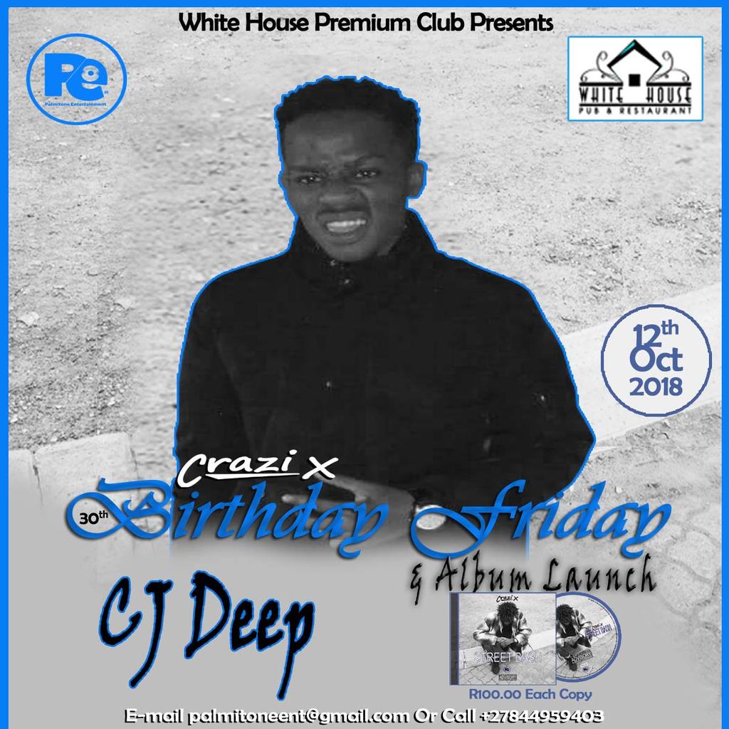 IWroteX's tweet photo. @CraziXSA Album Launch & Birthday Celebration 🎂 supported by #Mvemvisto, #ToffieDj & #CjDeep https://t.co/xC967ErLkI