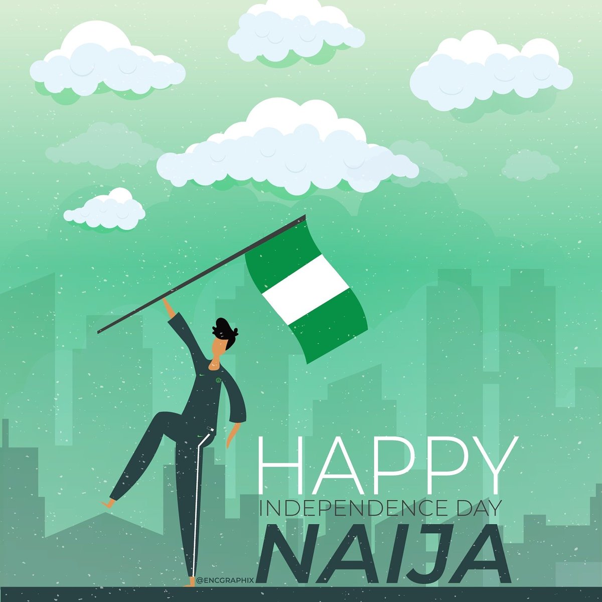 encipherstudio's tweet photo. Happy independence day Naija

Through the storms and struggles, let us raise our heads High and raise the flag of our father Land High, let's dance and rejoice knowing we gonna be alright 
#encdesigns 
#Nigeriaat58 
#independenceday 
#independence 
#encgraphix https://t.co/FsNulYBuYv