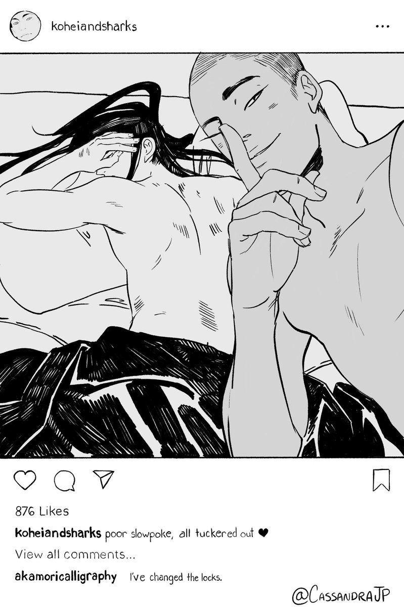 Time for #Inktober2018 ! I may not make it everyday but I will do my best. For my Inktober theme I am drawing "Kohei's Instagram'
Day 1 - Akamori's privacy is ruined. 