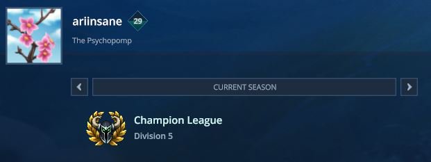 Ariinsane's tweet photo. Tras una partida épica en la que me he encontrado con el gran @MeTrikisCSGO en el podio, he llegado por fin a Champion! 🥳🥳 @Battlerite @BattleriteES https://t.co/6ttOviZjJC