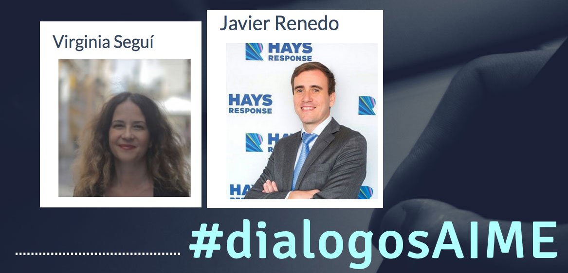 Interimspain's tweet photo. #dialogosIM para interim managers. A las 11:15hs., @segui_virgini, miembro de @Interimspain entrevista a @Javier @javierrenedo1, de @HaysEspana 🕙https://t.co/iu5pz2zj76 #congresoAIME #marketplace #interimmanagementinternacional #entrevistasAIME #dialogosAIME https://t.co/HcJSreL68i