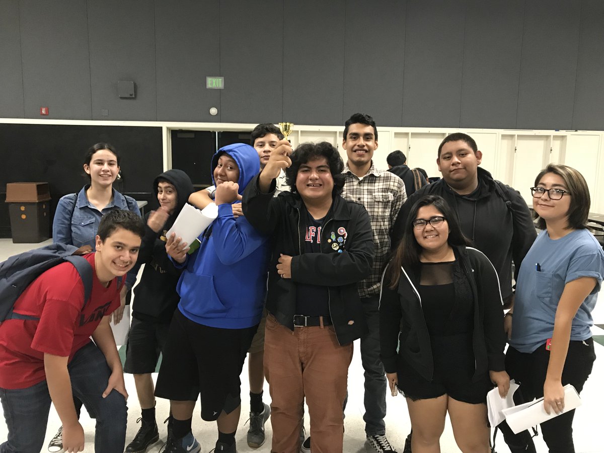 GarfieldHSELA's tweet photo. Good job AcaDeca for representing at the Fall Classic in Granada Hills this weekend. And congrats to Ulises Ruiz for being the team's top scorer! Check out that trophy, bro! https://t.co/mgn7EmLcP6