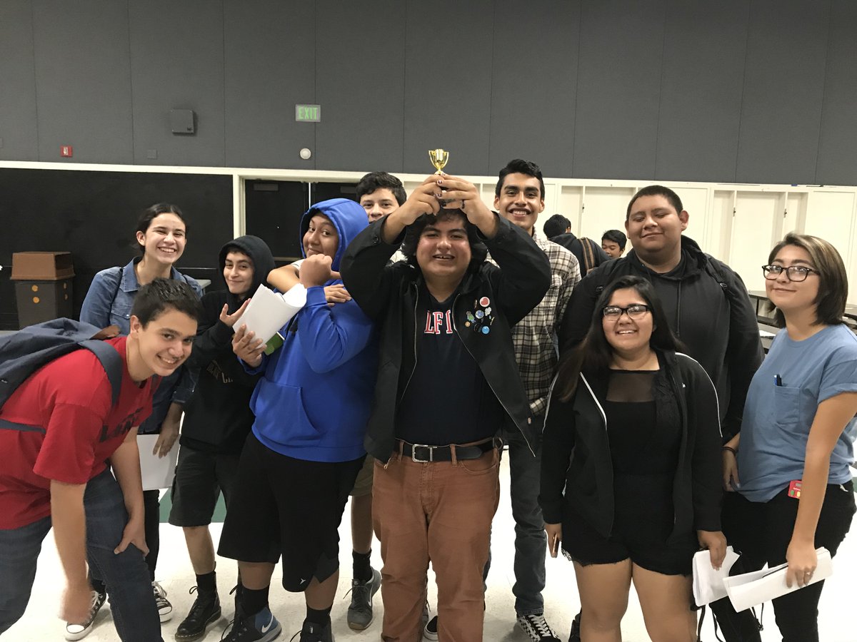 GarfieldHSELA's tweet photo. Good job AcaDeca for representing at the Fall Classic in Granada Hills this weekend. And congrats to Ulises Ruiz for being the team's top scorer! Check out that trophy, bro! https://t.co/mgn7EmLcP6