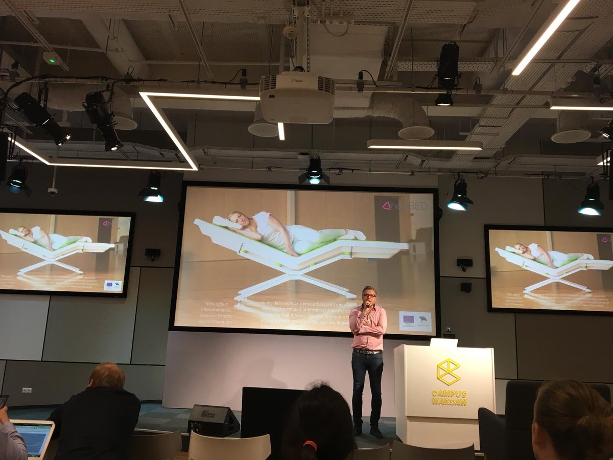 healbed's tweet photo. A good boost for a week 5 in #eithealth #smartageingcamp - pitching #startup #healBED in front of #investors and #customers #healthinnostars #vibroacoustictherapy #customervalidation #googlecampus #poland #pitching #heaolla #värskakuurortravikeskus https://t.co/GwUtj5wx0k