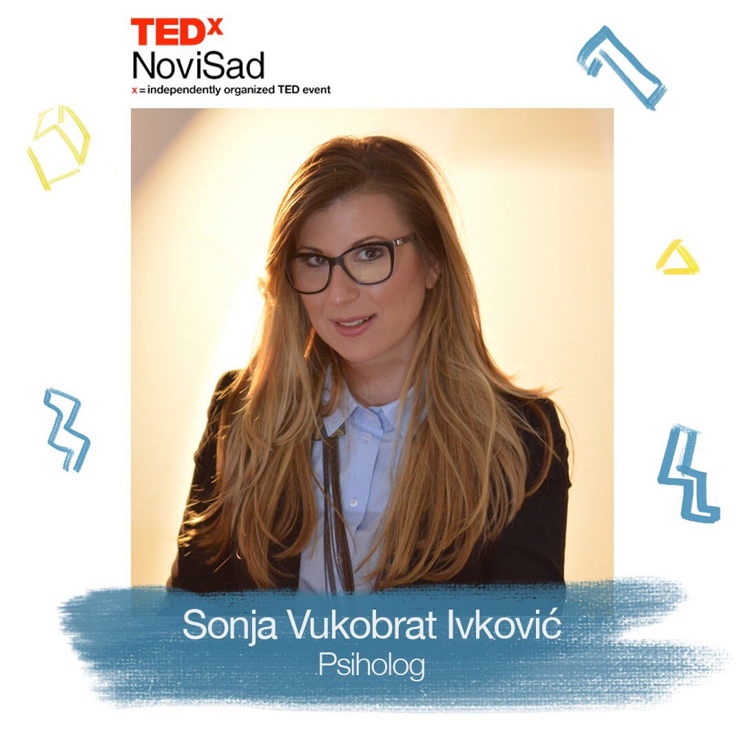 TEDxNoviSad's tweet photo. 🗣 Sonja je doktorirala na temu psihologije humora i blagostanja. Veruje da je razvoj, lični i profesionalni, jedina uspešna strategija za ispunjen život. Više 👉🏻 https://t.co/f1oMkJRqmr

#idejevrednesirenja #tedxgovornik #ideasworthspreading #tedx #tedxtalks #razotkrivanje https://t.co/8smKldtGFR